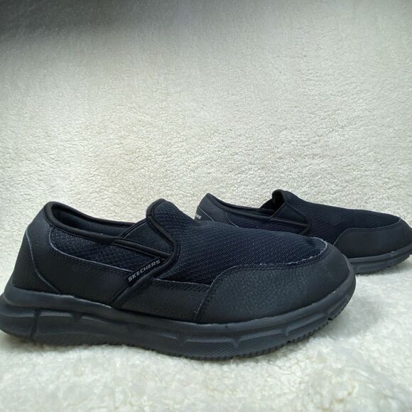 SKECHERS 59997S Verse-Cool Mens Size 13 Mesh & Leather Slip On Casual Black - Picture 5 of 7